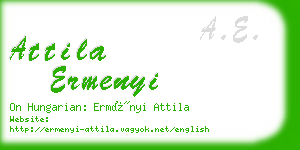 attila ermenyi business card